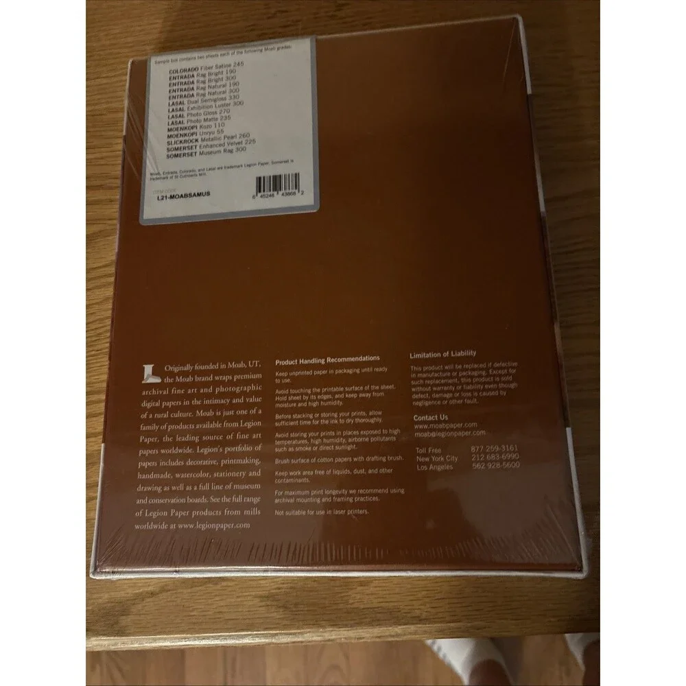 Moab 8.5 x 11-in. General Sampler Box 24 Photographic Digital Paper Sealed NEW